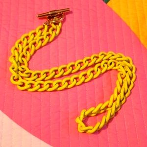 Juicy Couture Neon Yellow Chain Necklace